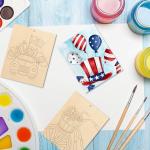 10 Unfinished Wood Ornaments for 4th of July Painting