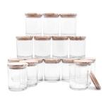16 Pack 7 OZ Clear Candle Jars with Lids