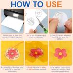 FURWEY 12PCS Printable Water Soluble Embroidery Paper