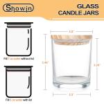 16 Pack 7 OZ Clear Candle Jars with Lids