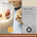 16 Pack 7 OZ Clear Candle Jars with Lids