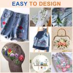 FURWEY 12PCS Printable Water Soluble Embroidery Paper