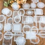 120 PCS Waterproof Lace Scrapbook Stickers Set
