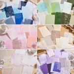 Assorted Textured Scrapbook Paper & Mesh Fabric Set
