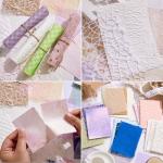Assorted Textured Scrapbook Paper & Mesh Fabric Set