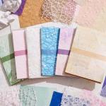 Assorted Textured Scrapbook Paper & Mesh Fabric Set