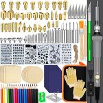 137PCS Wood Burning Kit with Adjustable Pen
