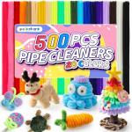 500 PCS Colorful Thick Pipe Cleaners for Crafts