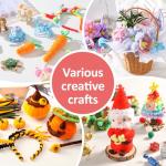 500 PCS Colorful Thick Pipe Cleaners for Crafts