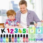 Resin Alphabet Mold Kit with Tools and Pigments