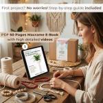 Macrame Kit for Beginners: 126 Supplies & E-Book