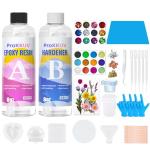 ProKKUV 16oz Epoxy Resin Kit with Molds & Glitter