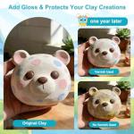 200ml Air Dry Clay Glaze with 48 Tools