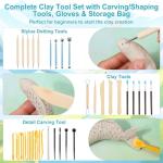 200ml Air Dry Clay Glaze with 48 Tools