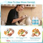 200ml Air Dry Clay Glaze with 48 Tools