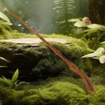 Wooden Magic Wand with Spellbook and Gift Box