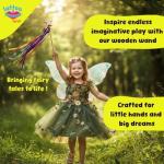 Wooden Wizard Wand with Ribbons and Bells