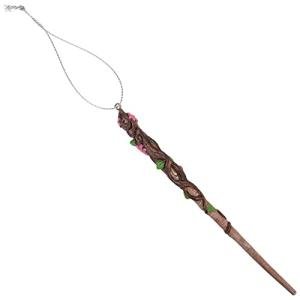 Woodgrain Flower Magic Wand Ornament - 6.25 Inch