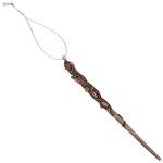 Woodgrain Flower Magic Wand Ornament - 6.25 Inch