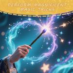 Purple Crystal Gem Wizard Wand for Kids