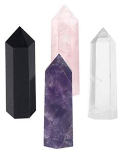 3" Crystal Wands with Amethyst and Quartz