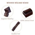 Hand-Carved Wooden Wizard Wand for Kids Cosplay