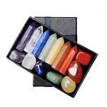 Chakra Crystal Healing Kit with Wands and Stones