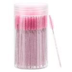 100 Pink Mascara Wands and Spoolies Set