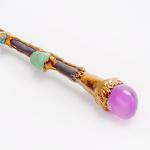 Purple and White Crystal Amethyst Magic Wand