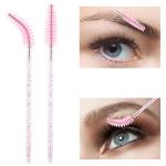 100 Pink Mascara Wands and Spoolies Set