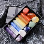 Chakra Crystal Healing Kit with Wands and Stones