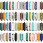 60 Pcs Crystal Hexagonal Wand Stones Set