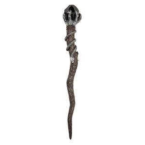 Black Magic Crystal Wand with Snake Design