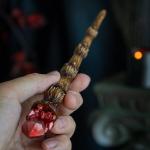 Skull & Red Crystal Wizard Magic Wand