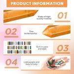 60 Pcs Crystal Hexagonal Wand Stones Set