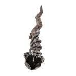 Black Magic Crystal Wand with Snake Design