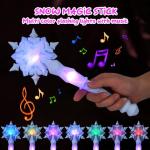 Glowing Snowflake Wand with Sound for Kids