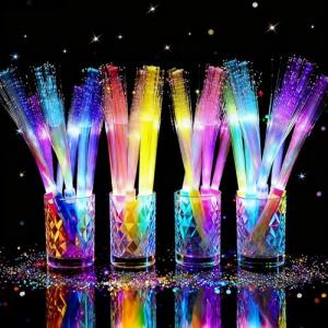 24 Pack Glow Fiber Optic Wands for Parties