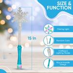 Magical LED Light Up Snowflake Wands - 2 Pack