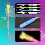 24 Pack Glow Fiber Optic Wands for Parties