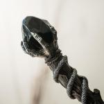 Black Magic Crystal Wand with Snake Design