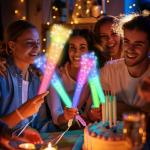 24 Pack Glow Fiber Optic Wands for Parties