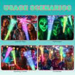 24 Pack Glow Fiber Optic Wands for Parties