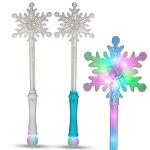 Magical LED Light Up Snowflake Wands - 2 Pack