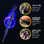 Hand Carved Wooden Magic Wand for Wizards