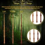 Hand-Carved Wooden Magic Wand with Spellbook