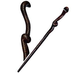 Snake Wooden Wand for Witchcraft and Cosplay