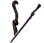 Snake Wooden Wand for Witchcraft and Cosplay