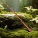 Wooden Magic Wand with Spellbook and Gift Box