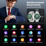 OIKKEI Luxury Smart Watch for Men - AI Voice & Bluetooth